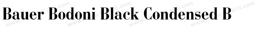 Bauer Bodoni Black Condensed BT字体转换
